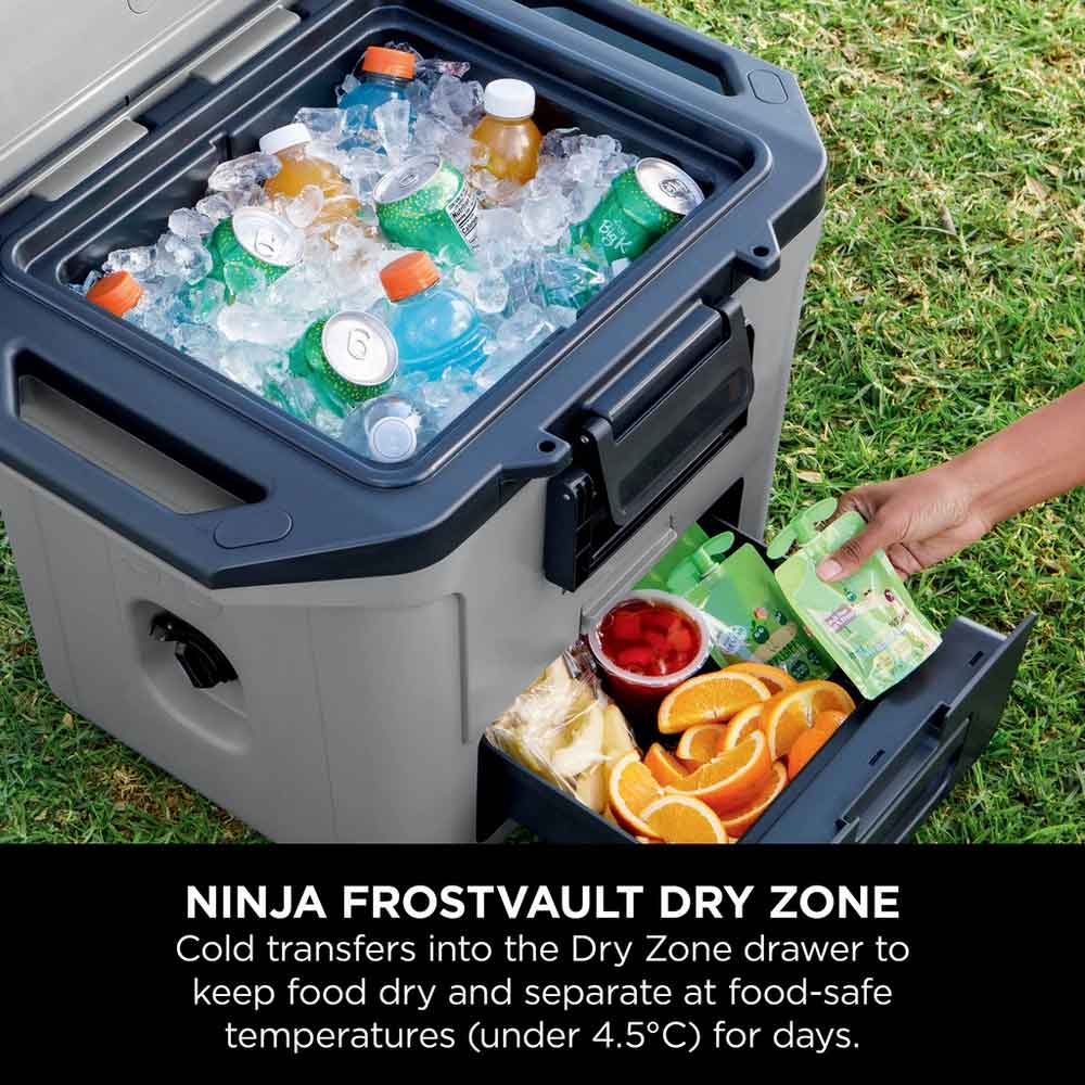 Ninja FB131UKGY FrostVault 30QT/28L Hard Cooler with Dry Zone - Slate Grey - Image 3