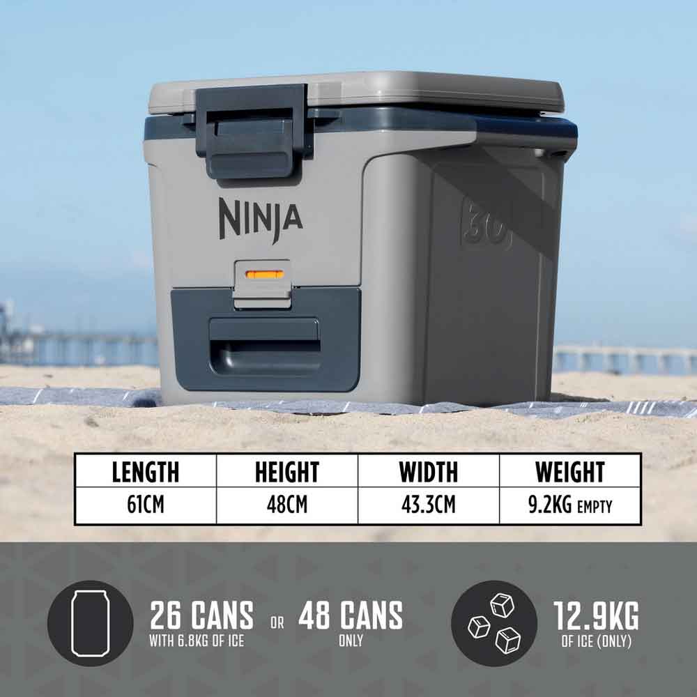 Ninja FB131UKGY FrostVault 30QT/28L Hard Cooler with Dry Zone - Slate Grey - Image 4