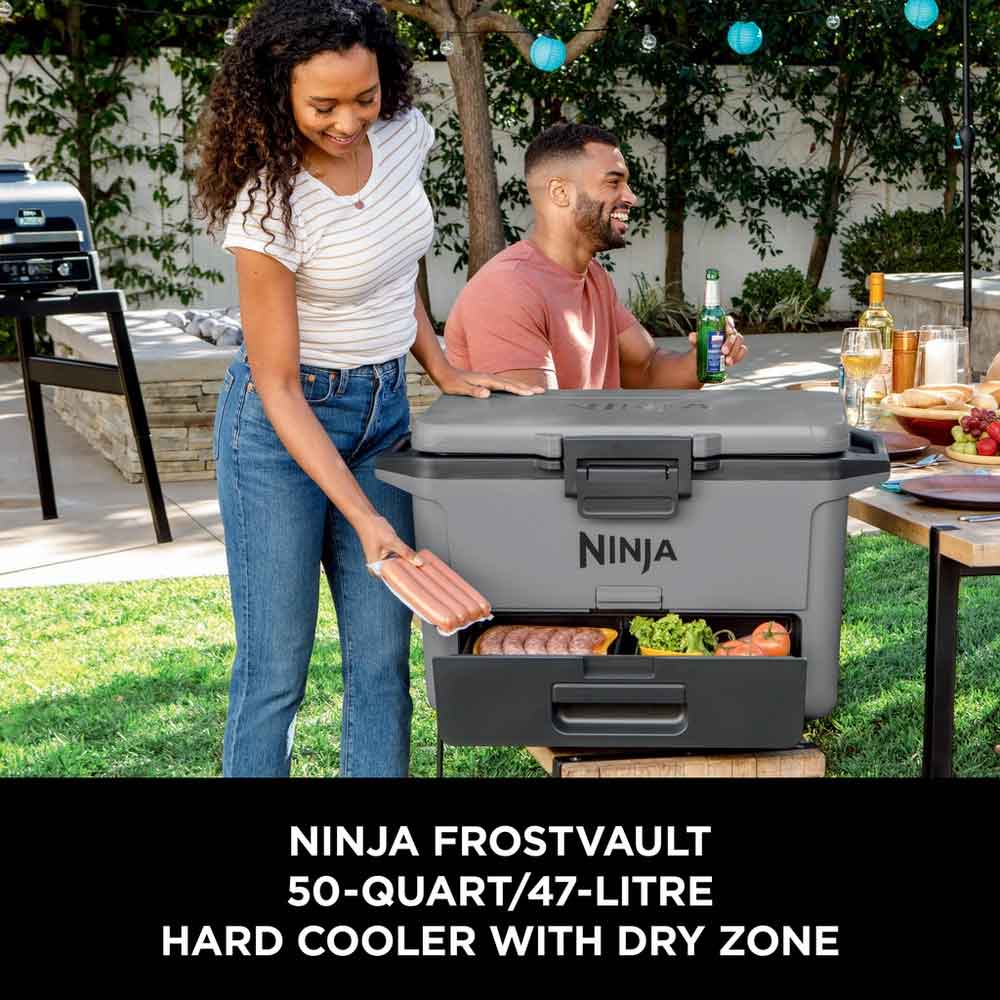 Ninja FB151UKGY FrostVault 50QT/47L Hard Cooler with Dry Zone - Slate Grey - Image 2