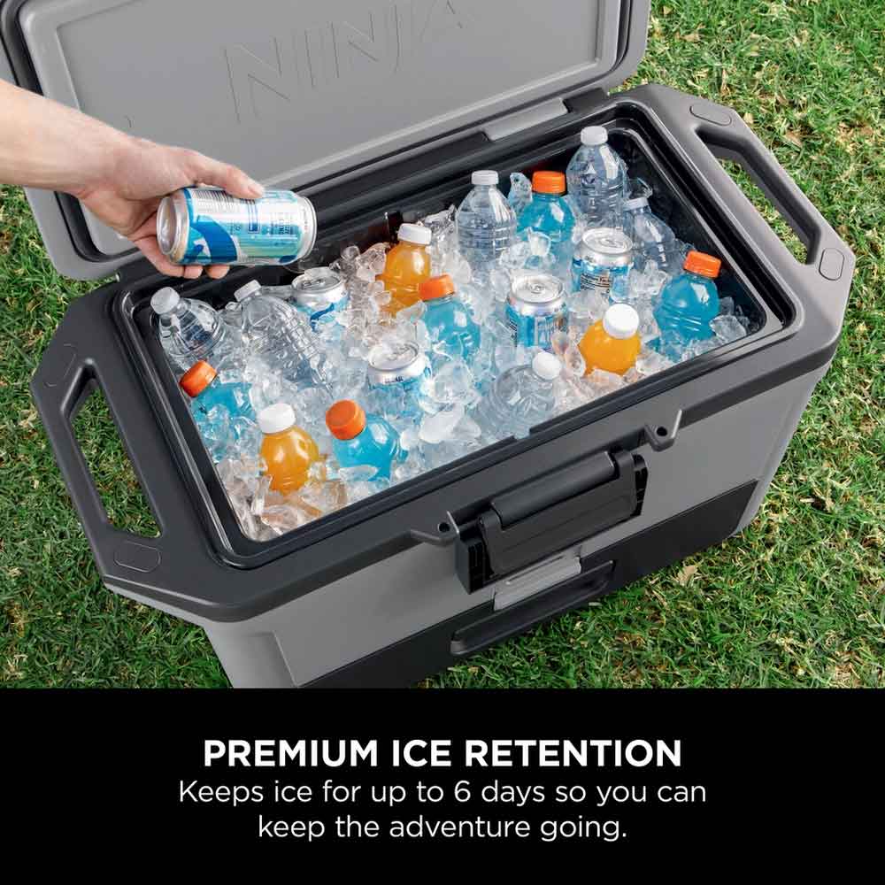 Ninja FB151UKGY FrostVault 50QT/47L Hard Cooler with Dry Zone - Slate Grey - Image 4