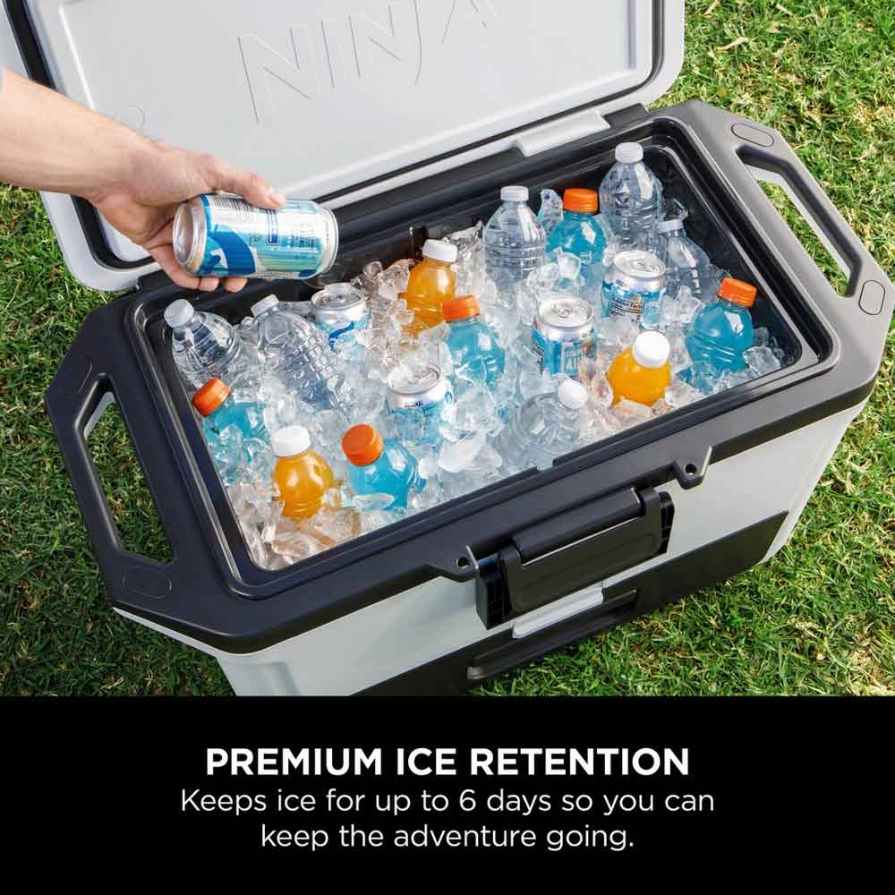 Ninja FB151UKWH FrostVault 50QT/47L Hard Cooler with Dry Zone - Cloud White - Image 4