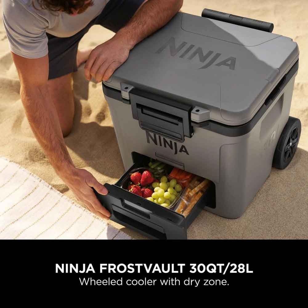 Ninja FB230UKGY Ninja FrostVault 30QT/28L Wheeled Cooler with Dry Zone - Slate Grey - Image 2