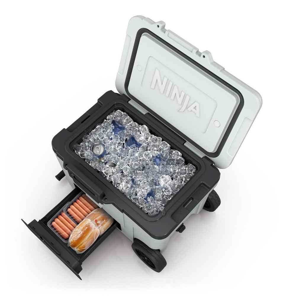 Ninja FB245UKWH Ninja FrostVault 45QT/42L Wheeled Cooler with Dry Zone - Cloud White - Image 2