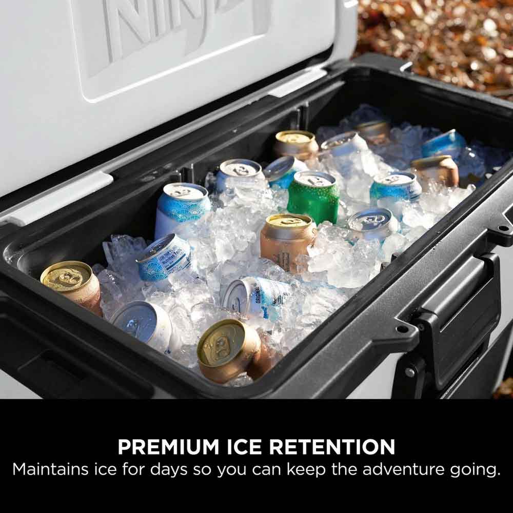 Ninja FB265EUUKWH Ninja FrostVault 65QT/61L Wheeled Cooler with Dry Zone - Cloud White - Image 4