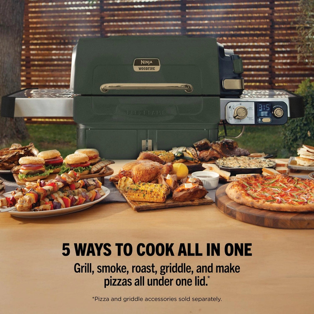 Ninja PG301UKGN FlexFlame Gas BBQ & Outdoor Cooking System - Green - Image 5
