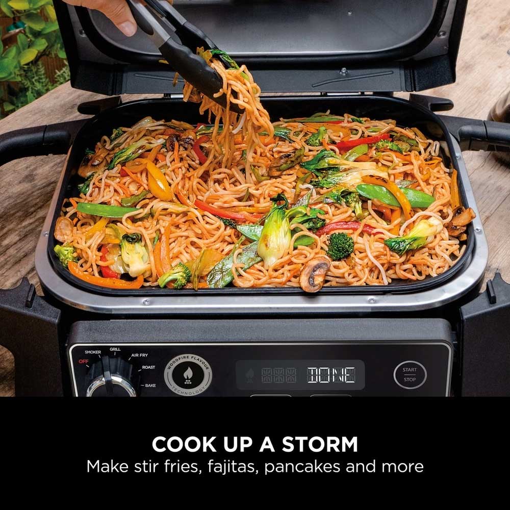 Ninja XSKGRIDPLTEUK Woodfire Electric BBQ Flat Plate - Black - Image 3