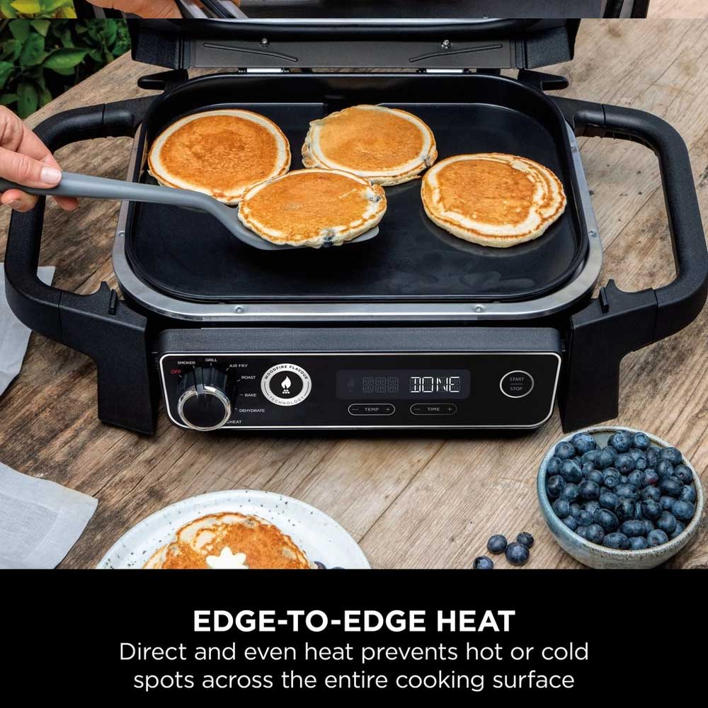 Ninja XSKGRIDPLTEUK Woodfire Electric BBQ Flat Plate - Black - Image 4