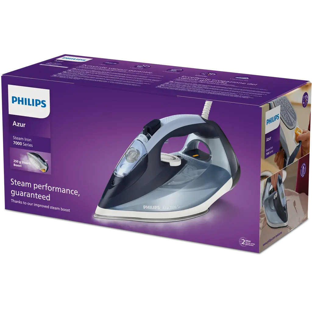 Philips DST7020/20 7000 Series Steam Iron - Blue - Image 2