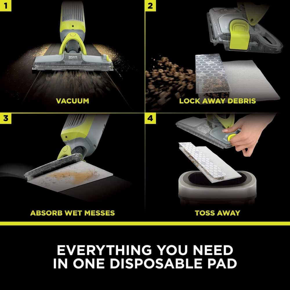 Shark VM200UK VacMop Cordless 2-in-1 with Targeted Spray - 9 Min Run Time - Charcoal Grey - Image 4
