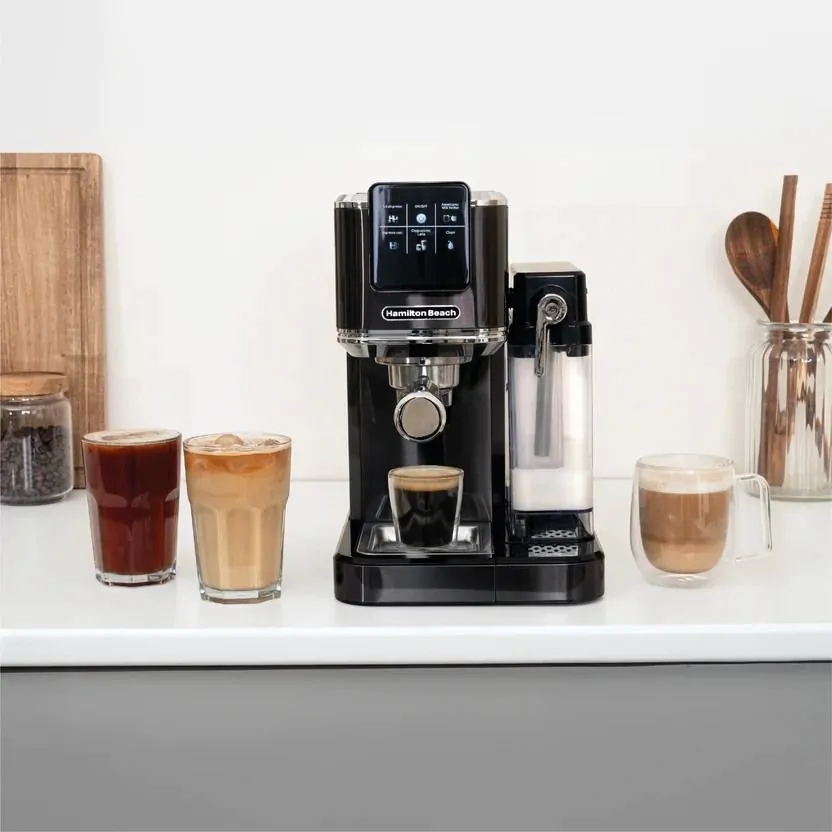 Hamilton Beach HBC7210B BaristaPro+ Touch 8-in-1 Espresso Machine - Black - Image 7