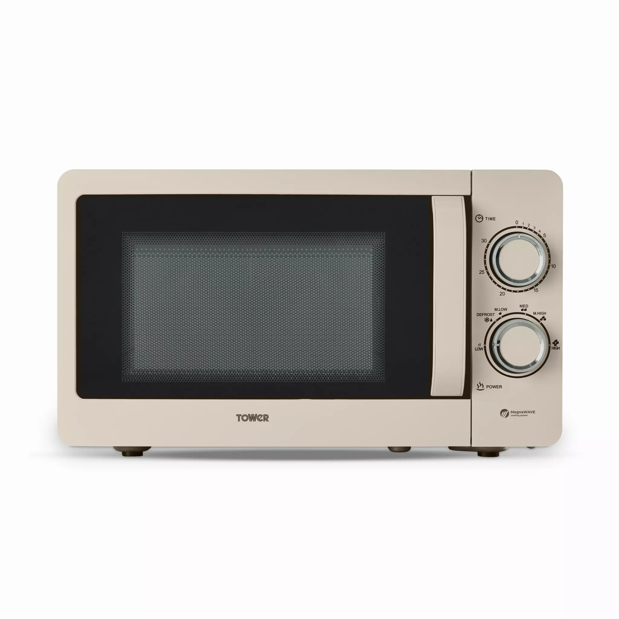 Tower T24042MSH 20L 800W Manual Microwave- Latte