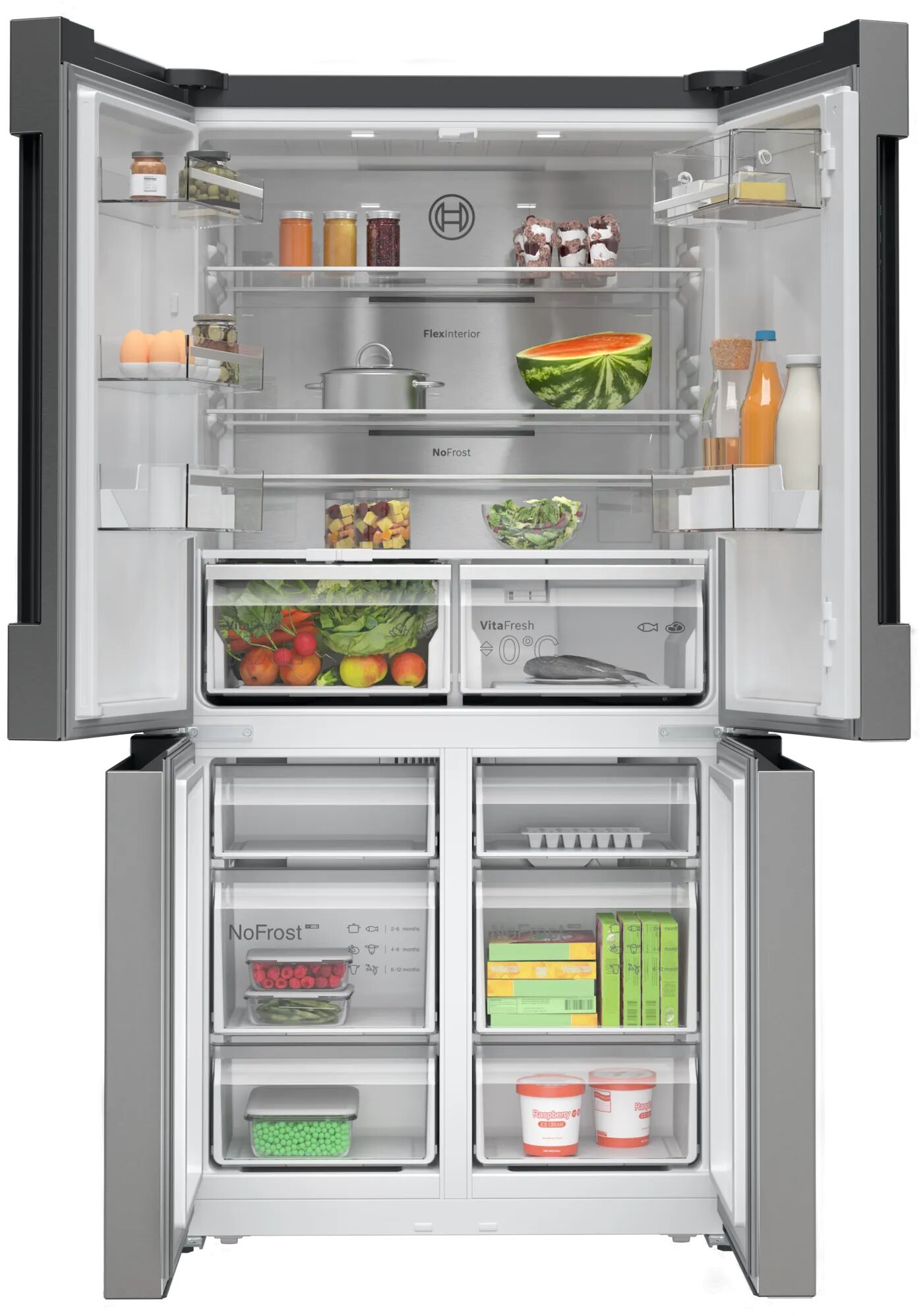 Bosch Series 4 KFN96APEAG Frost Free American Fridge Freezer - Stainless Steel Effect - Image 2