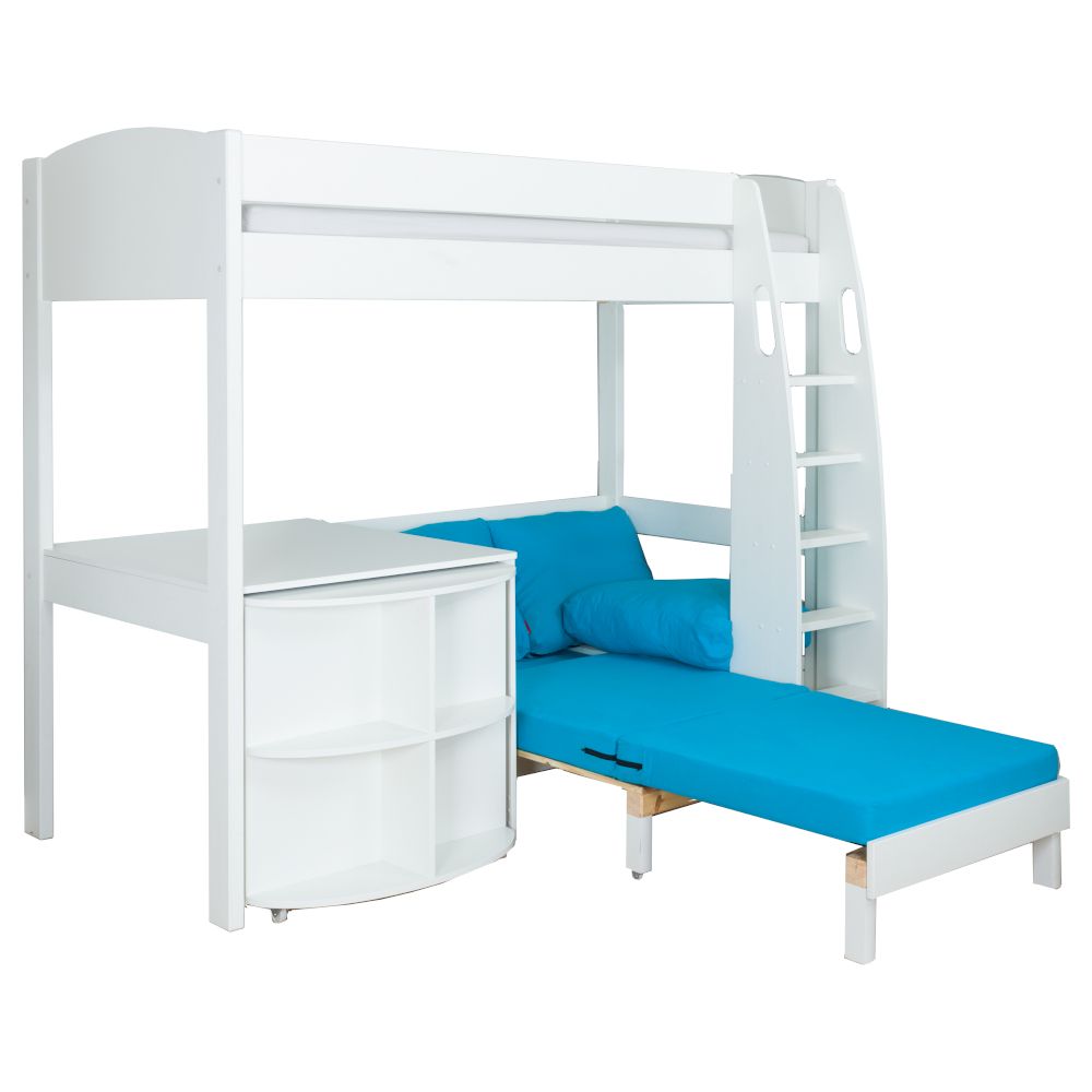 Stompa Uno S High Sleeper With Pullout Desk And Sofa - With Free Clip On Shelf - Image 4