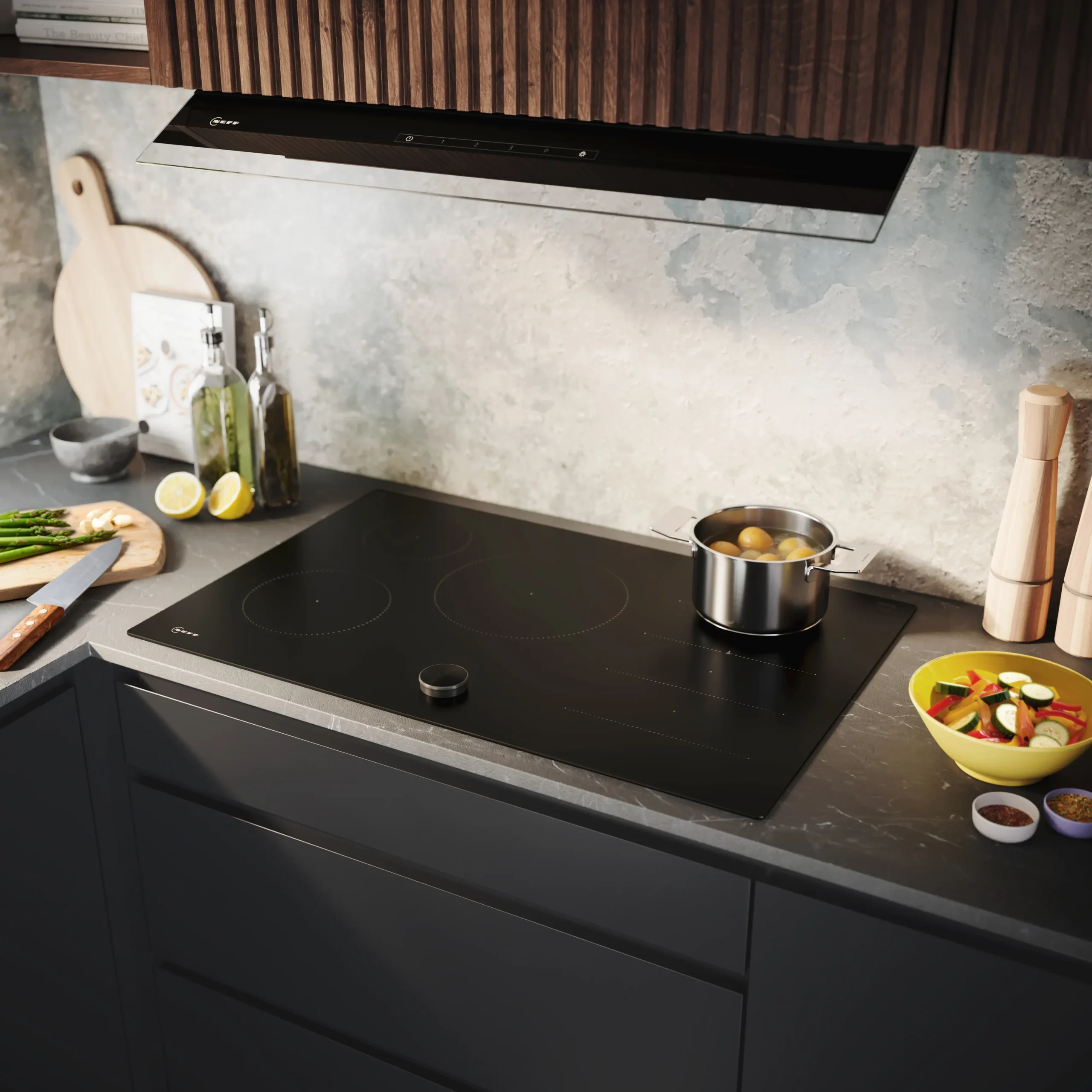 Neff N90 T68NUV4A0 80cm Induction Hob - Matt Black - Image 2