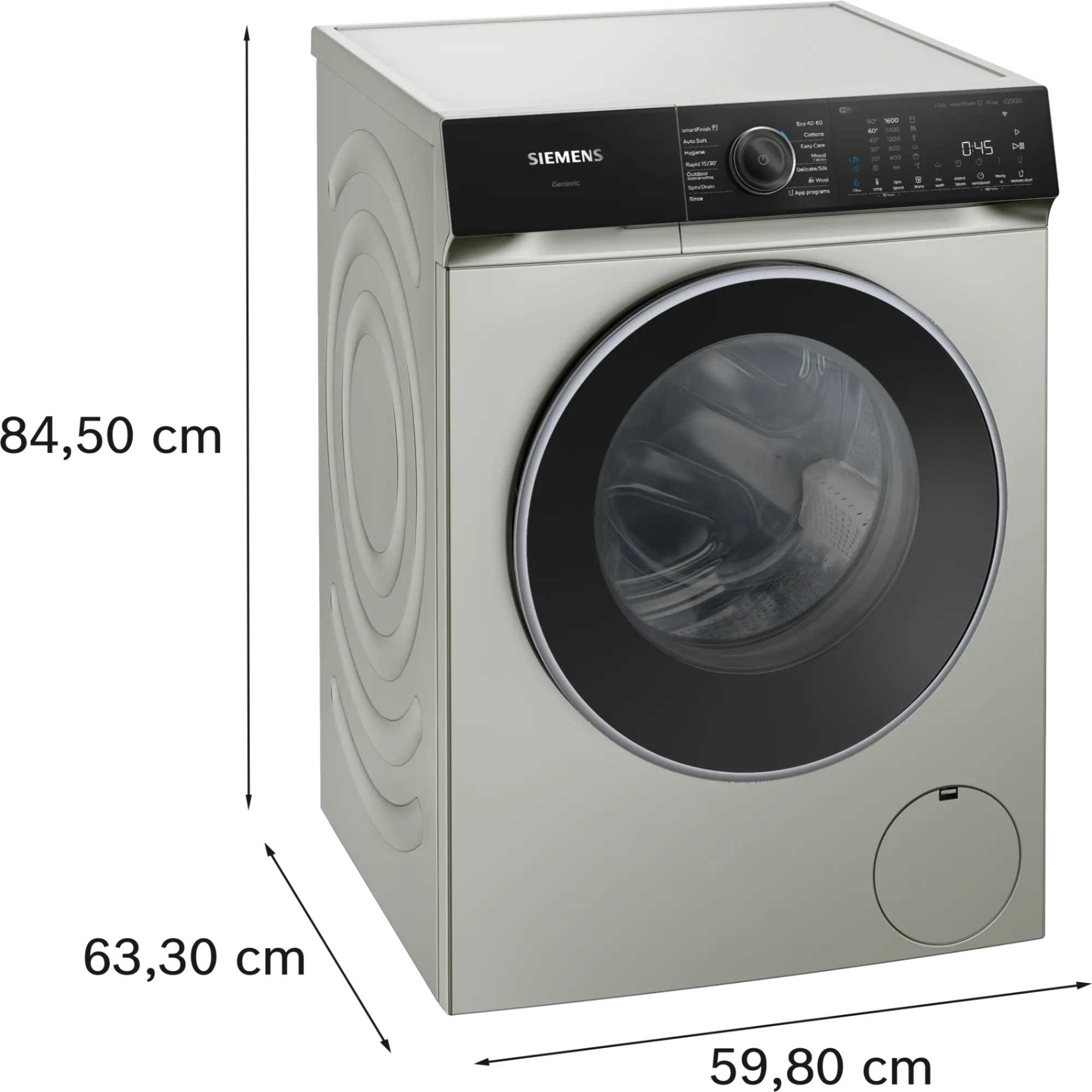 Siemens IQ500 WG56H2AXGB 10kg Washing Machine with 1600 rpm - Silver - Image 5