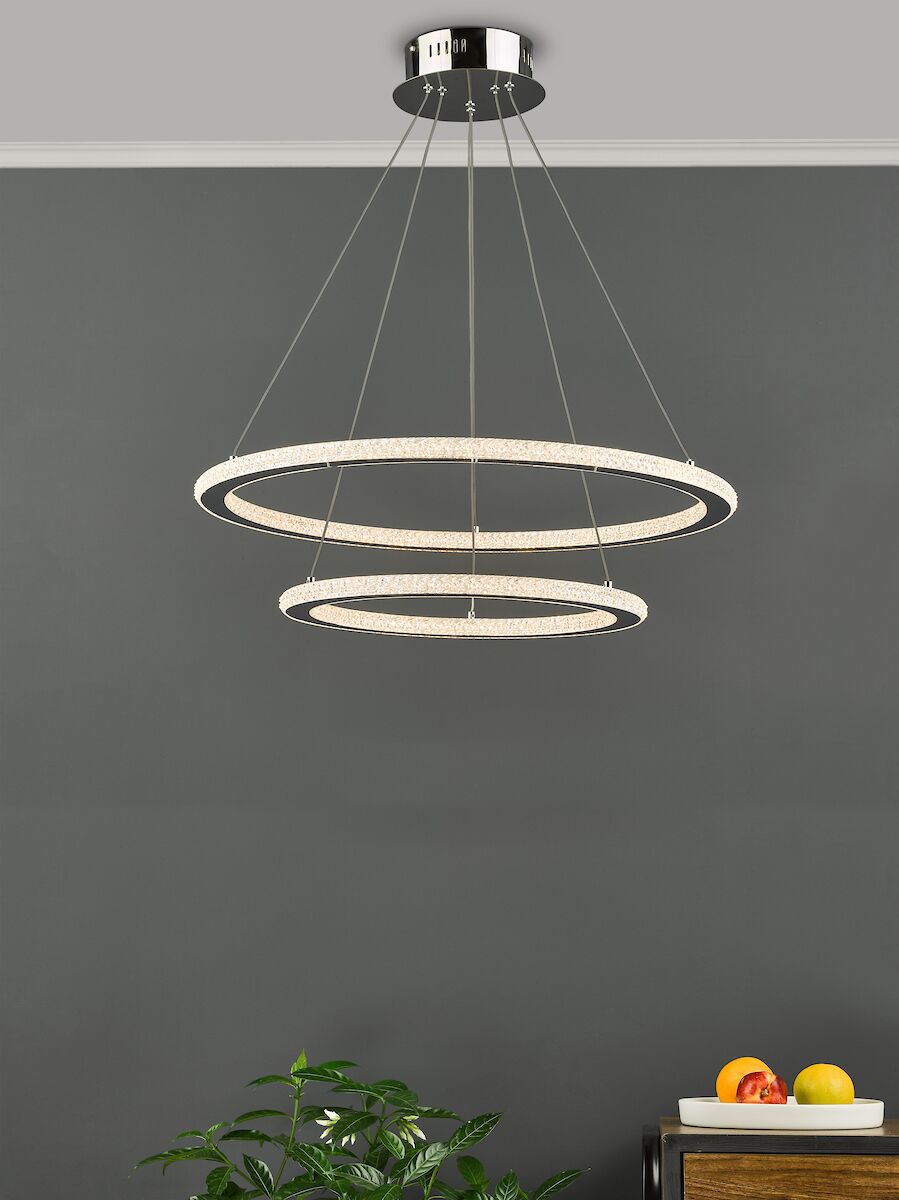 Orion 2 Ring Pendant Polished Chrome LED<br>Polished Chrome - Image 9