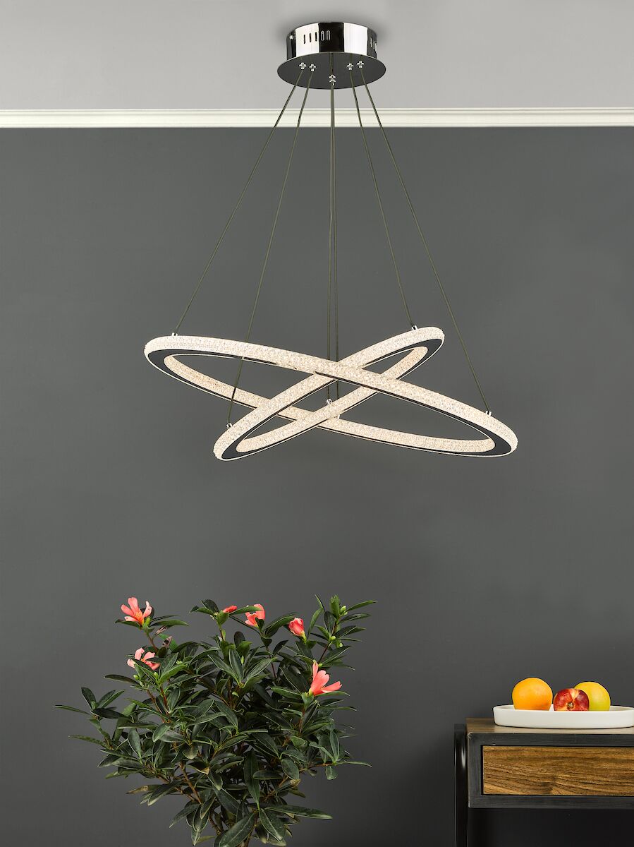 Orion 2 Ring Pendant Polished Chrome LED<br>Polished Chrome - Image 11