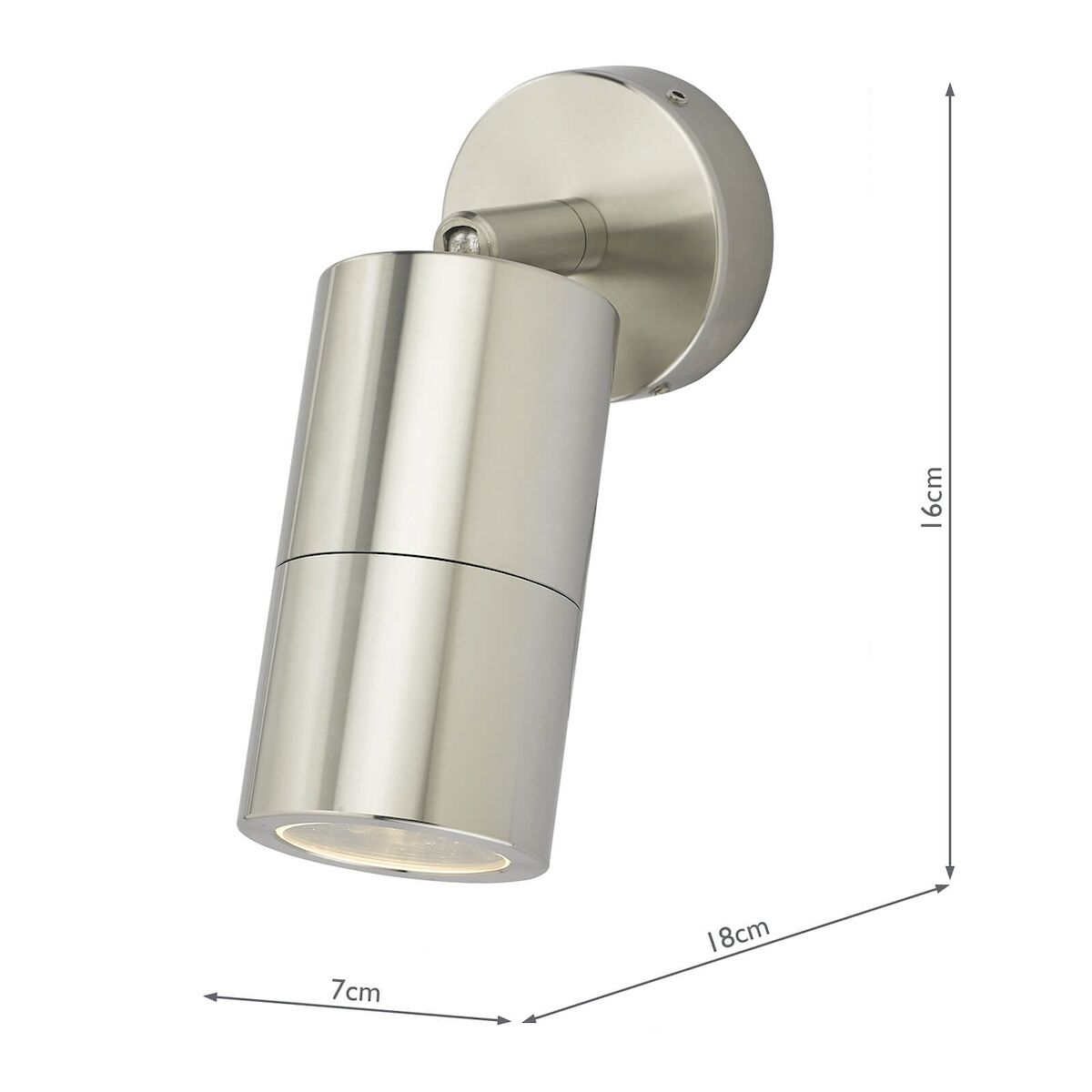 Ortega Outdoor Single Spotlight Aluminium IP65<br>Brushed Aluminium - Image 4