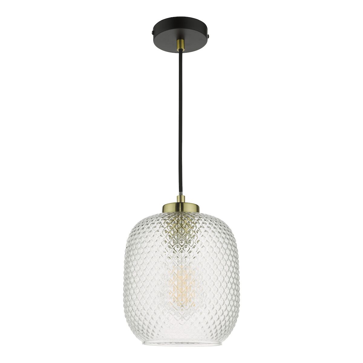 Tehya Pendant Matt Black Textured Glass<br>Matt Black - Image 2