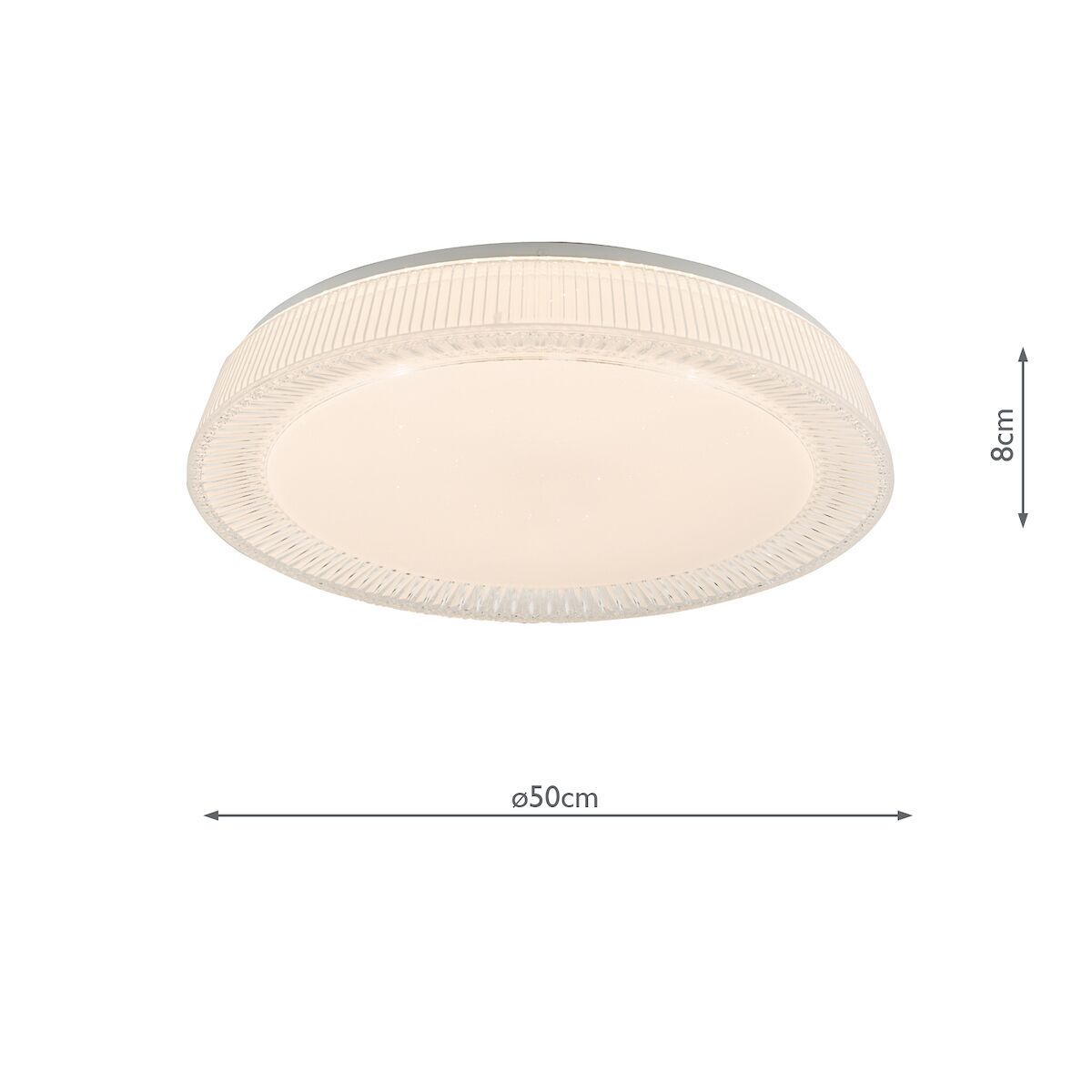 Udell Flush Faceted Acrylic LED<br>Clear - Image 4