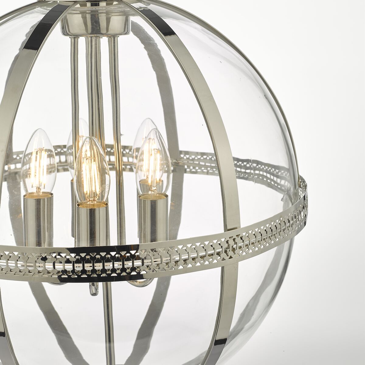 Vanessa 5 Light Pendant Polished Nickel And Clear<br>Polished Nickel - Image 2