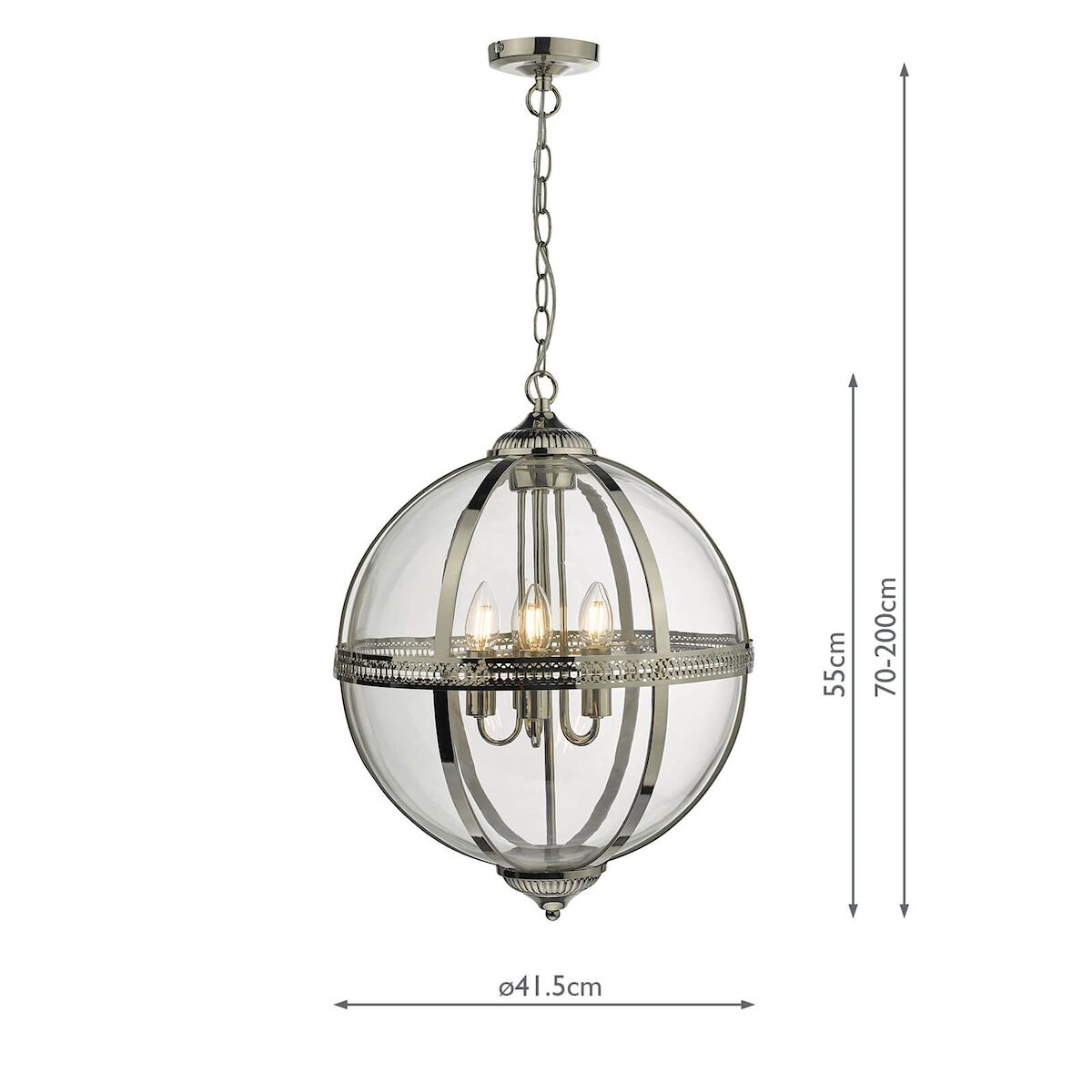 Vanessa 5 Light Pendant Polished Nickel And Clear<br>Polished Nickel - Image 5
