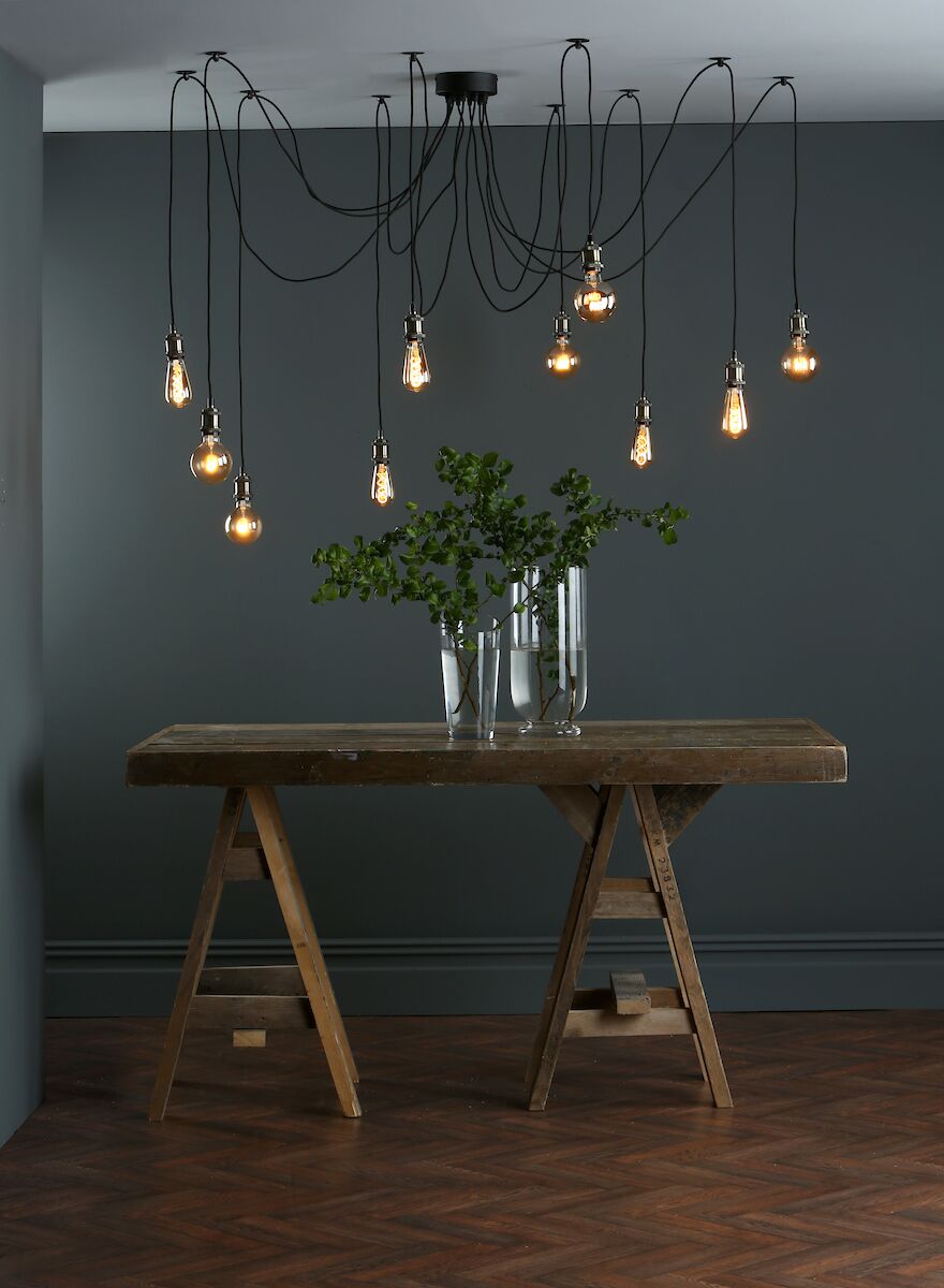 Waco 10 Light Pendant Antique Brass Matt Black<br>Antique Brass - Image 3