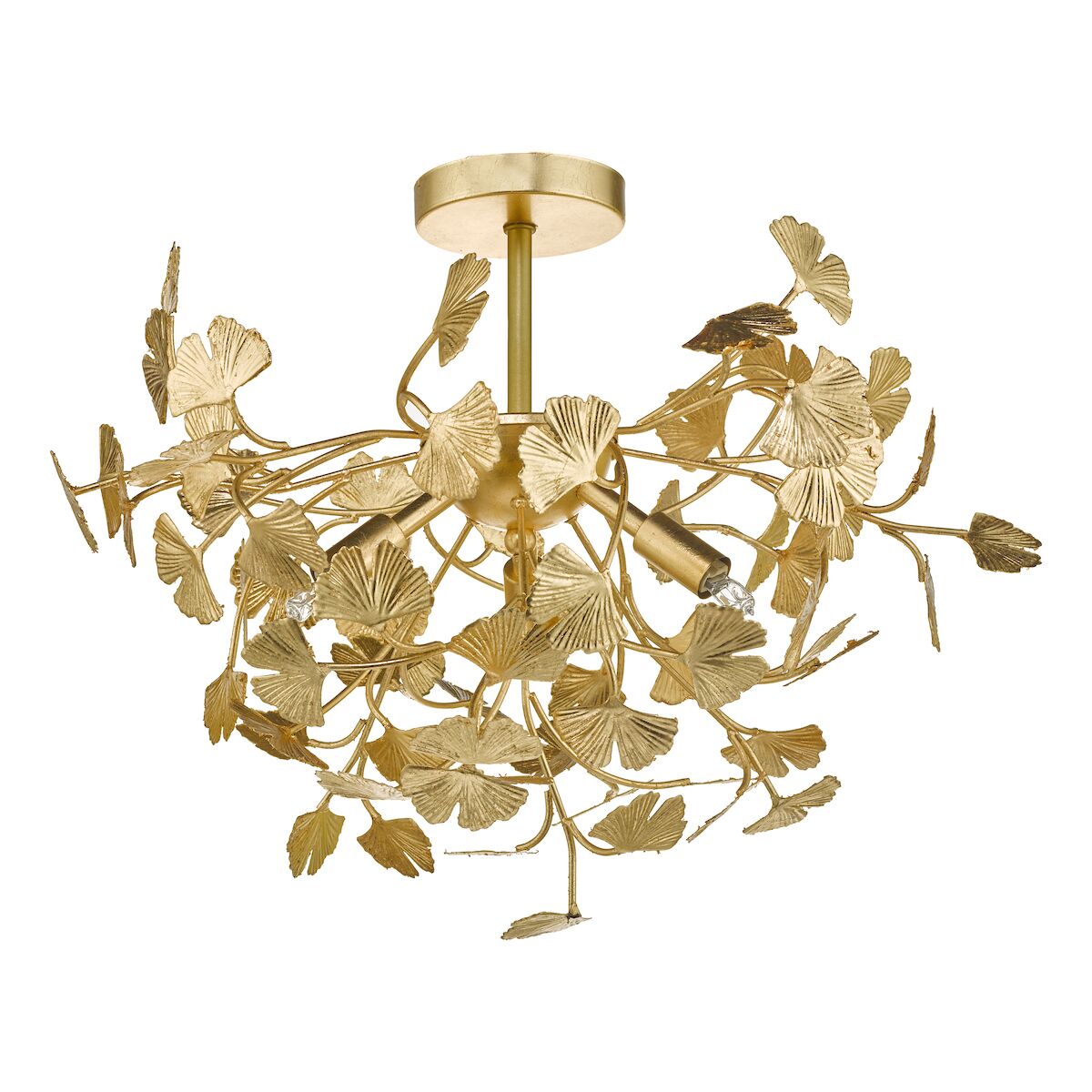 Yadira 4 Light Semi Flush Gold Leaf<br>Gold Leaf - Image 2