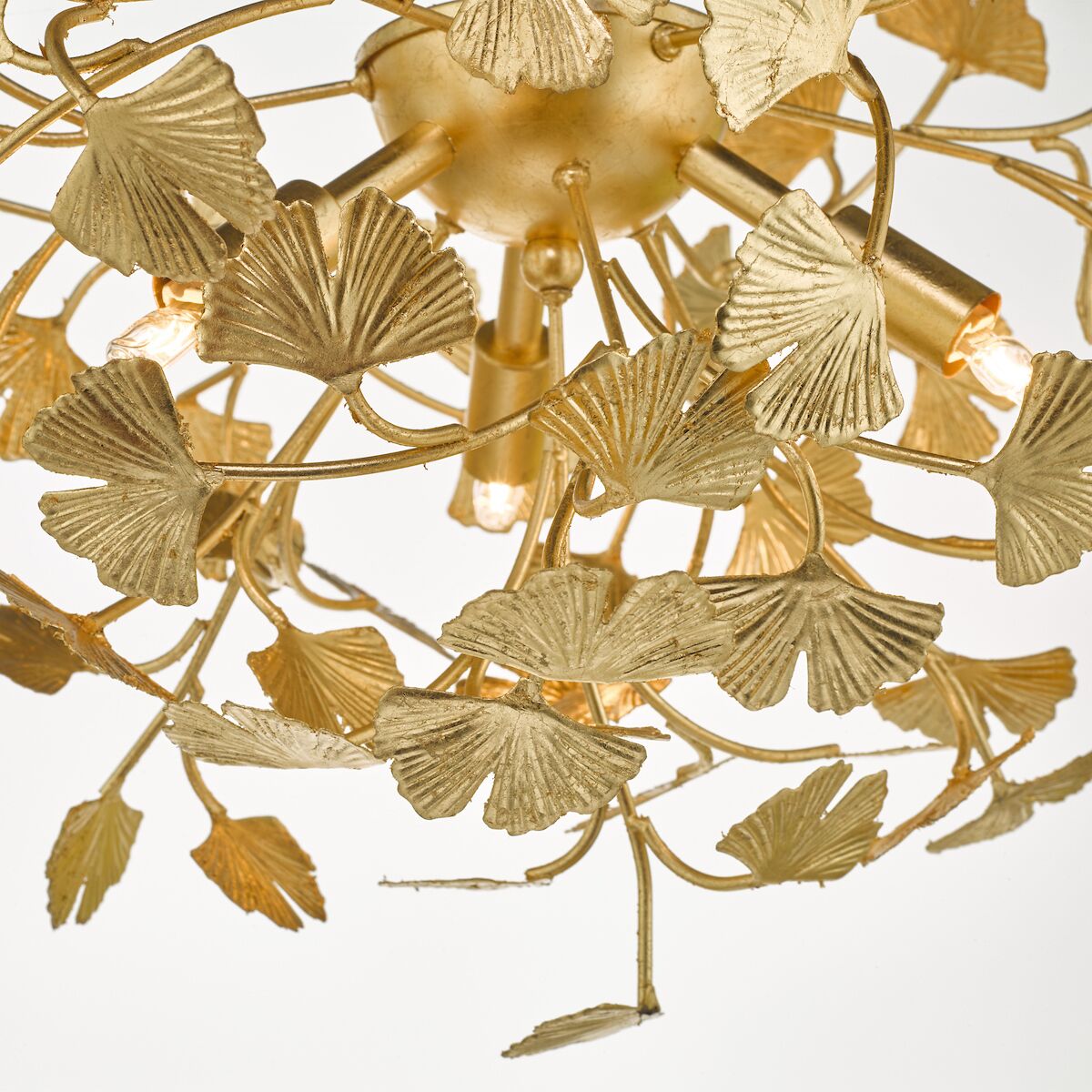 Yadira 4 Light Semi Flush Gold Leaf<br>Gold Leaf - Image 3