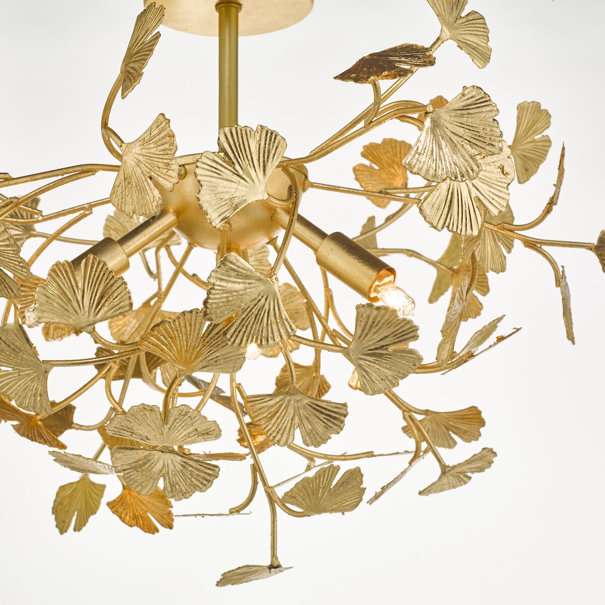 Yadira 4 Light Semi Flush Gold Leaf<br>Gold Leaf - Image 4