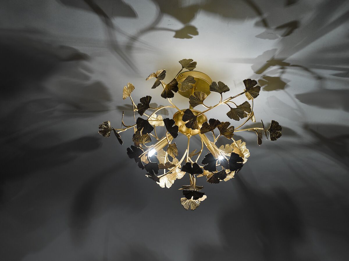Yadira 4 Light Semi Flush Gold Leaf<br>Gold Leaf - Image 5