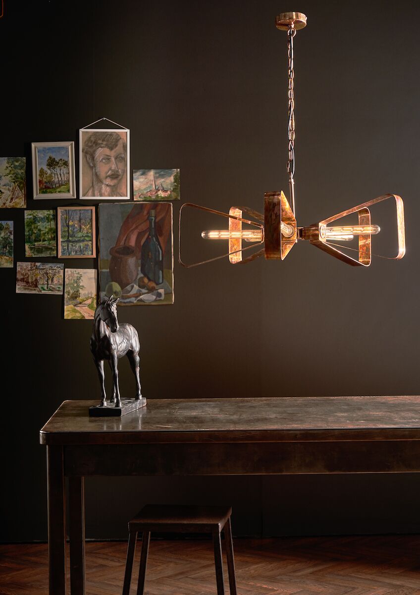 Yavanna Industrial 5 Light Pendant Oiled Copper<br>Mottled Copper - Image 6