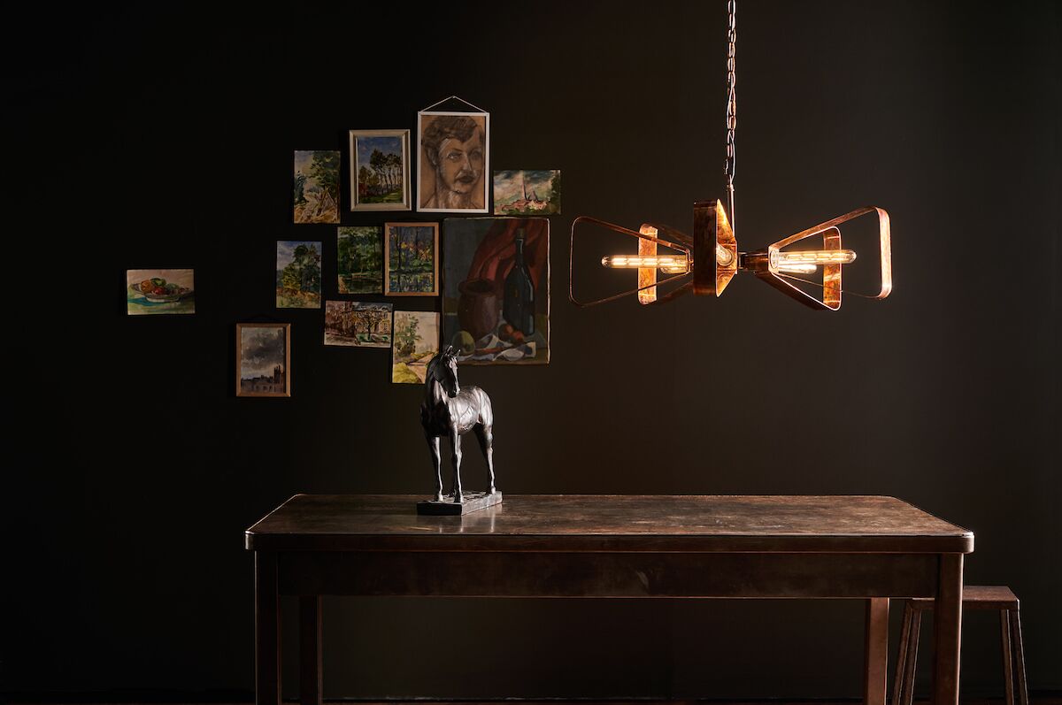 Yavanna Industrial 5 Light Pendant Oiled Copper<br>Mottled Copper - Image 7