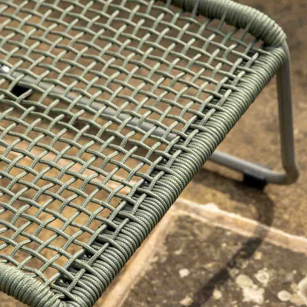 Tripoli Lounge Chair with Footstool Green - Image 2