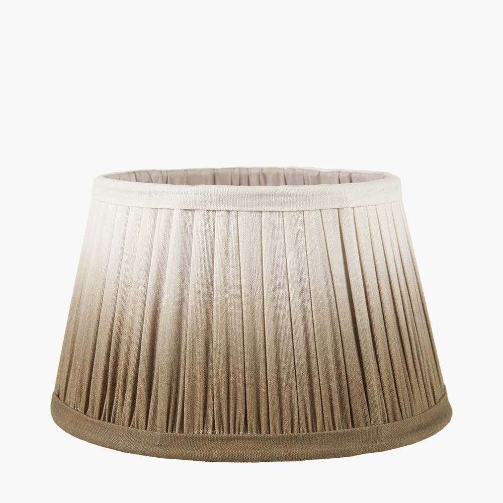 Pacific Scallop 30cm Taupe Ombre Soft Pleated Tapered Shade 36-059-12TA - Image 2