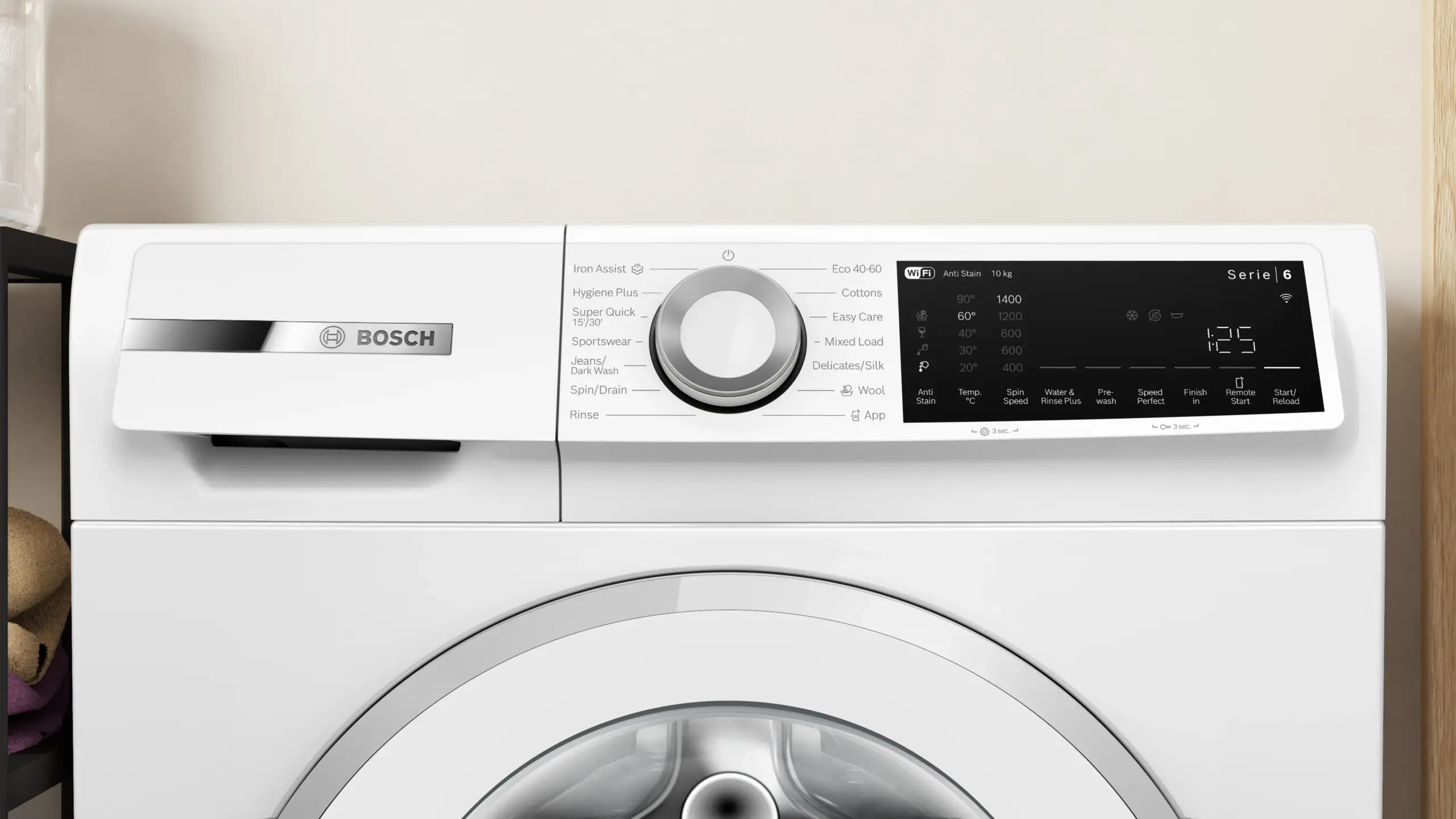 Bosch Series 6 WGJ25400GB 10kg Washing Machine with 1400 rpm - White - Image 2