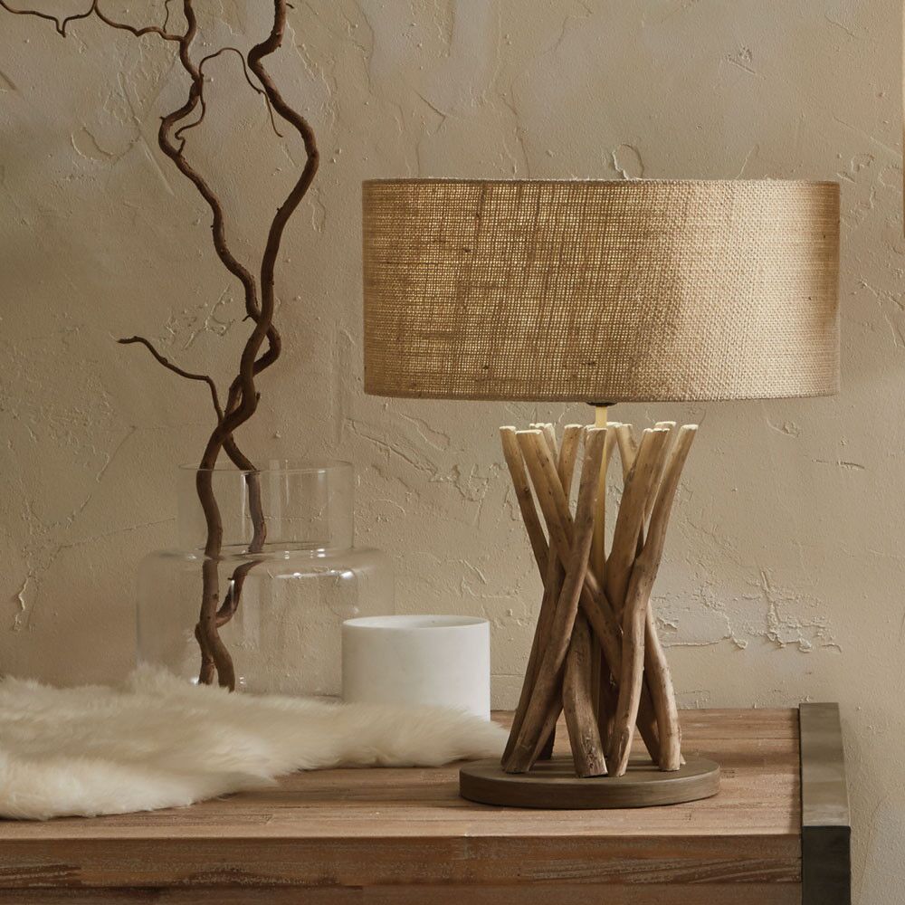 Pacific Derna Driftwood and Natural Jute Table Lamp 30-075-C
