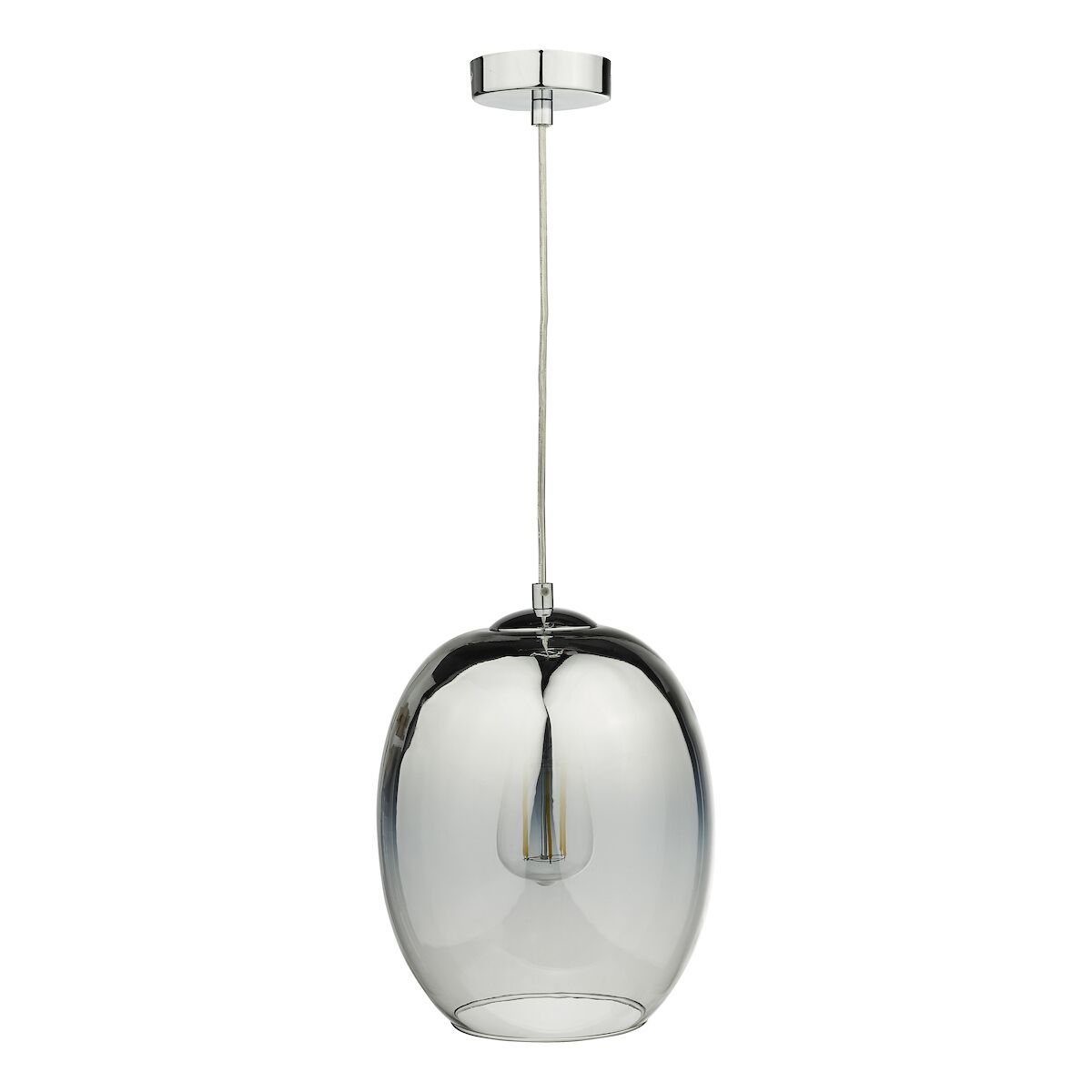 Patrice 1 Light Pendant Silver Glass<br>Silver Mirror - Image 2