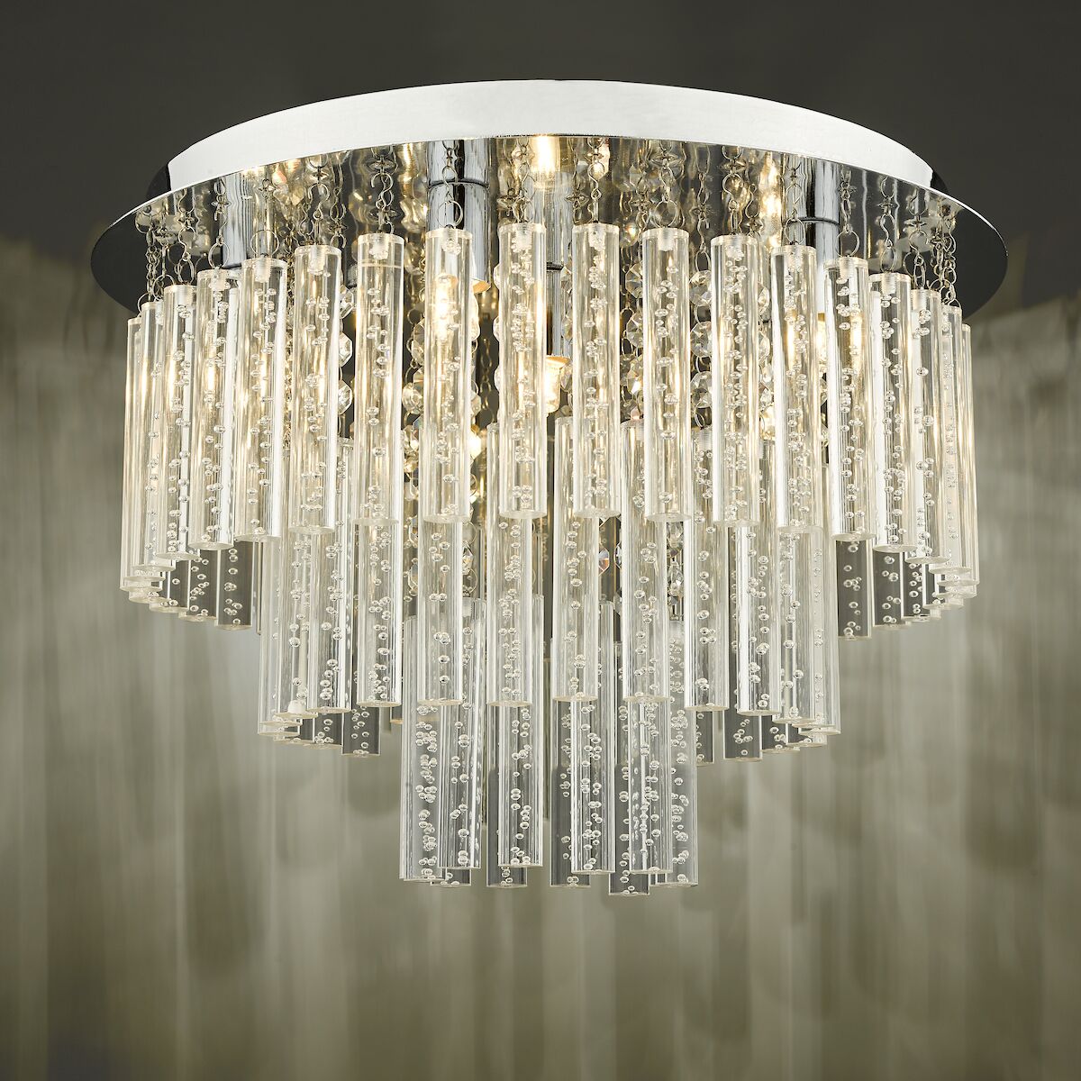 Paulita Bathroom 5 Light Flush Polished Chrome Glass IP44<br>Polished Chrome - Image 5