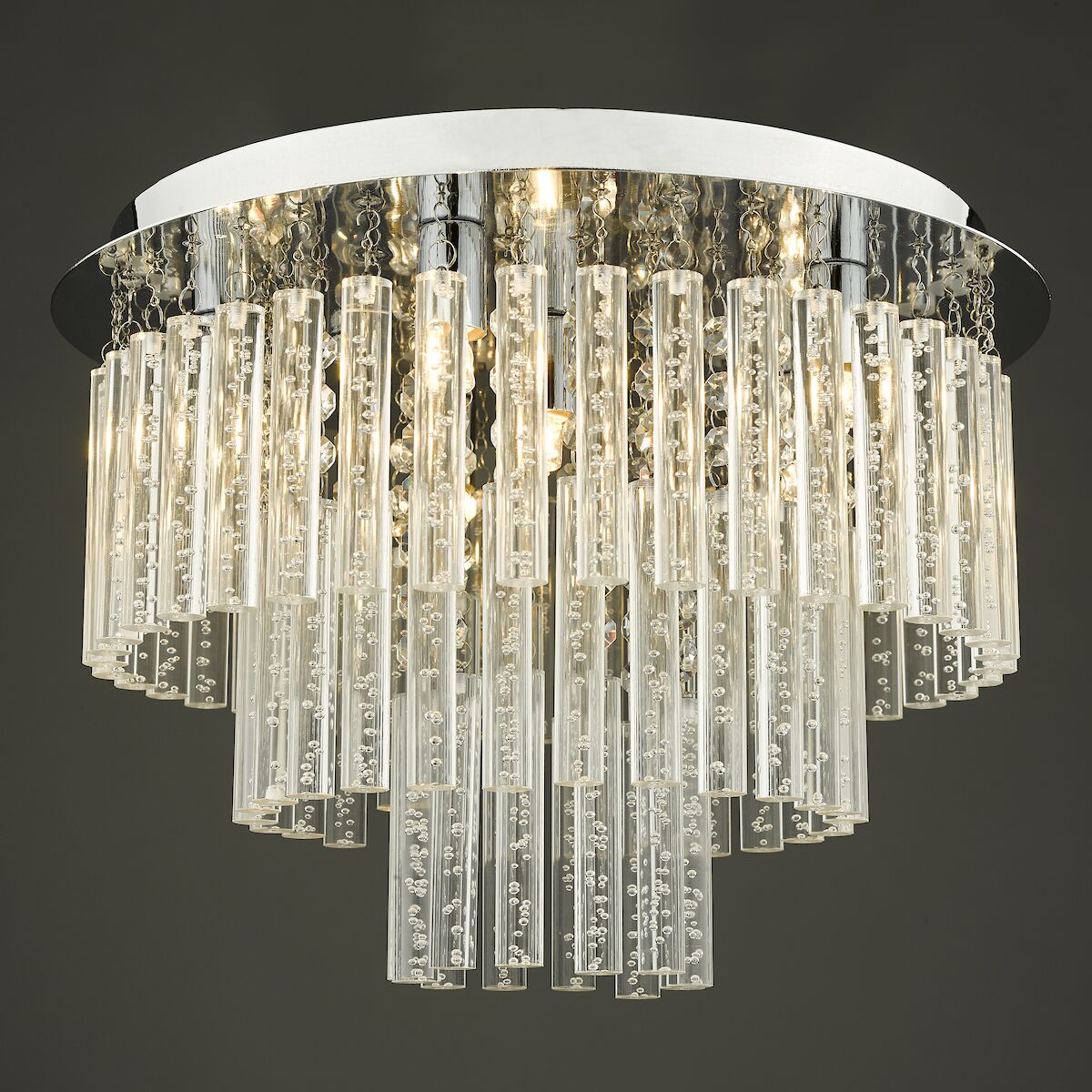 Paulita Bathroom 5 Light Flush Polished Chrome Glass IP44<br>Polished Chrome - Image 6