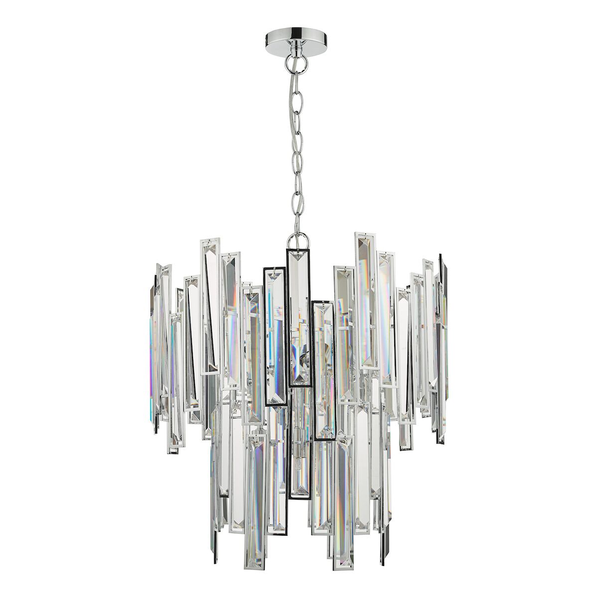 Penelope 6 Light Pendant Polished Chrome Clear Crystal<br>Polished Nickel - Image 2