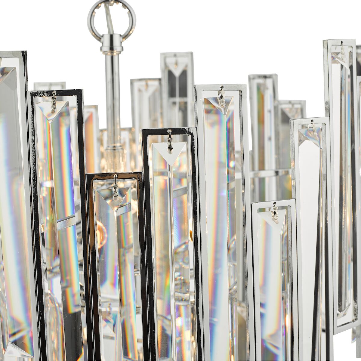 Penelope 6 Light Pendant Polished Chrome Clear Crystal<br>Polished Nickel - Image 4