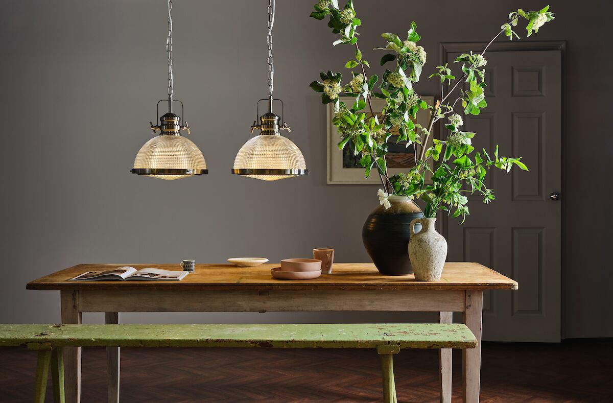 Peyton 1 Light Pendant Satin Nickel And Textured Glass<br>Satin Nickel - Image 8