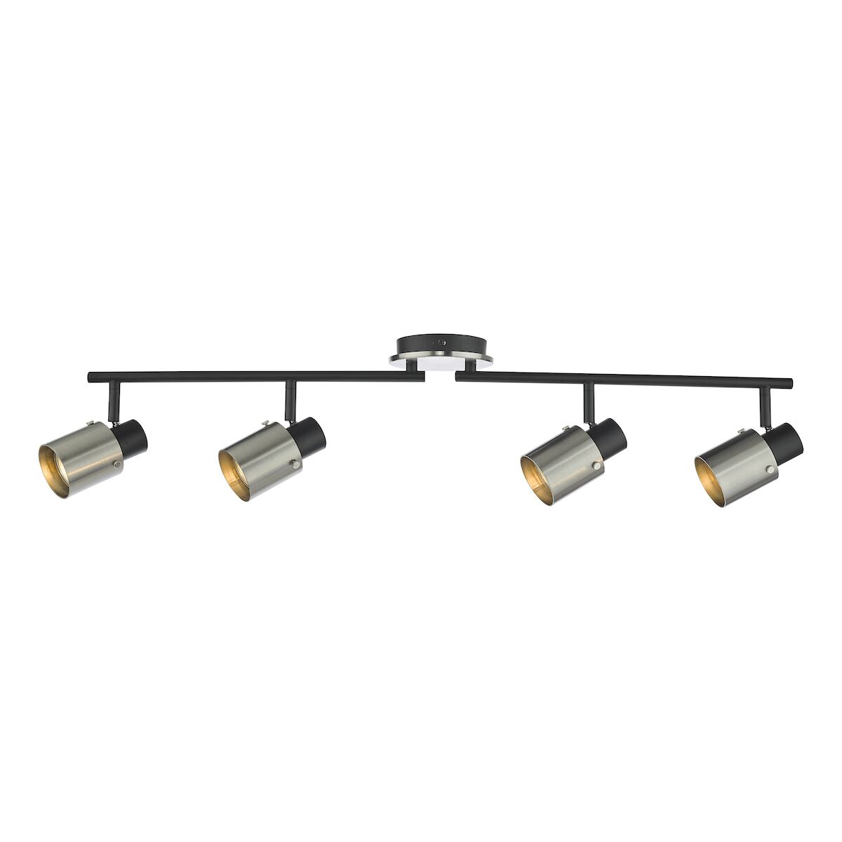 Ryan 4 Light Bar Spotlight Brushed Nickel Matt Black<br>Brushed Nickel - Image 4