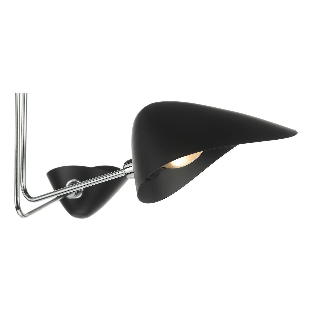 Sebastian 3 Light Semi Flush Matt Black Polished Chrome<br>Matt Black - Image 3