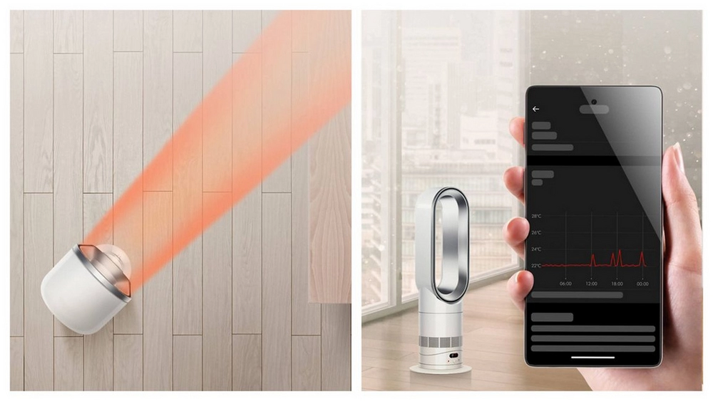 Dyson 330HF1 Hot+Cool Remote Link Pre-heat heater and Cooling Fan - White/Nickel - Image 2