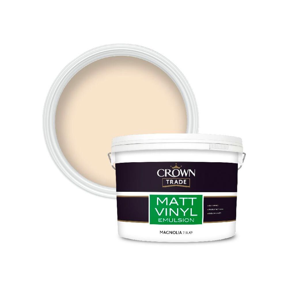 Crown Trade Vinyl Matt Emulsion - Magnolia 7.5L - Image 2