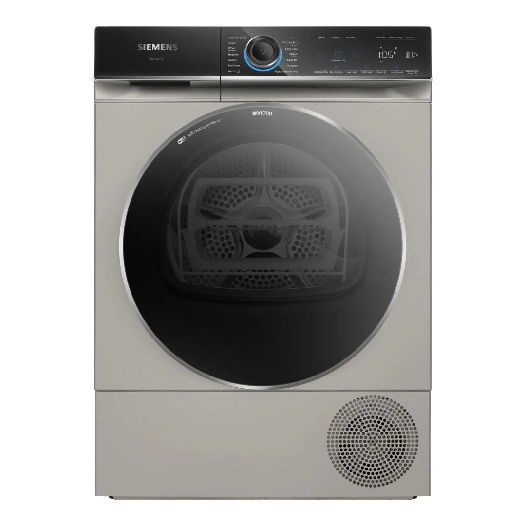 Siemens WQ46B2CXGB iQ700 9kg Heat Pump Tumble Dryer - Silver - Image 2