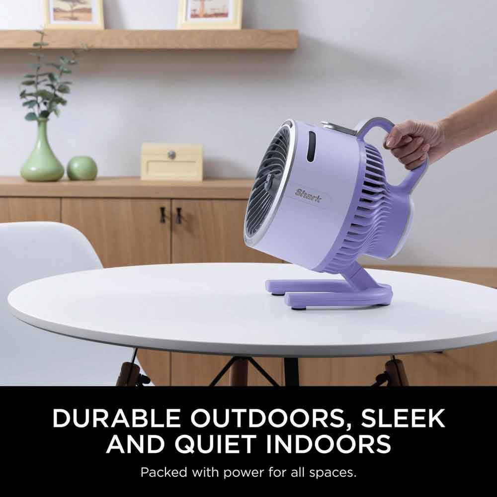 Shark FA050UKLV FlexBreeze TableMate Indoor to Outdoor High-Velocity Tabletop Fan - Lavender - Image 2