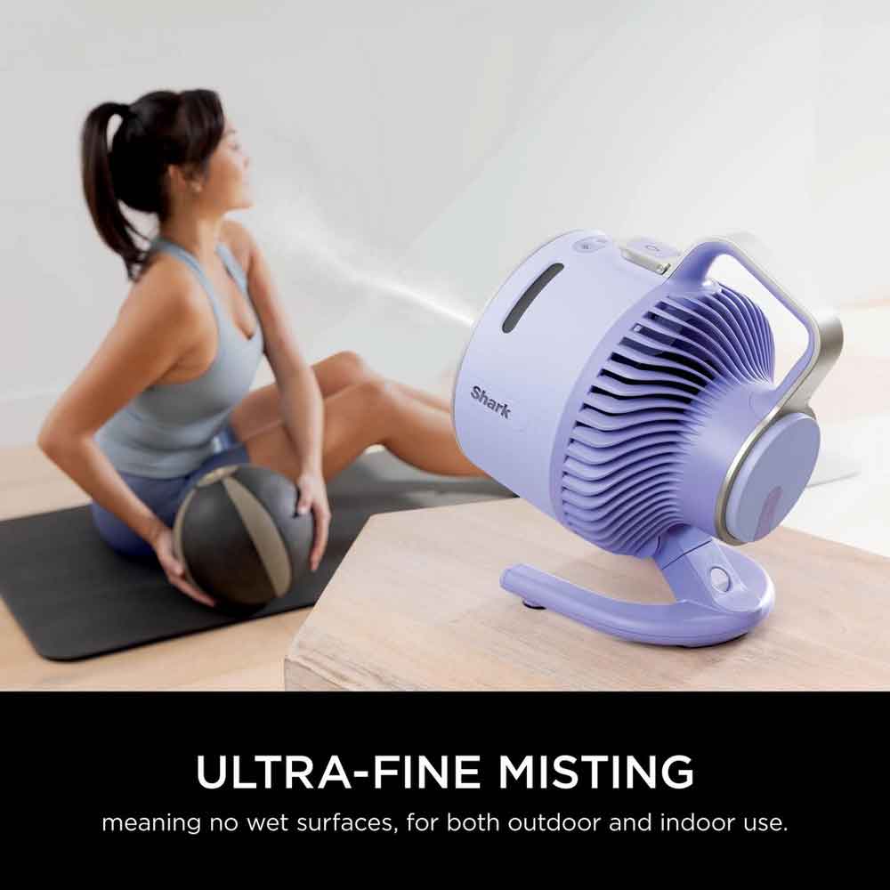 Shark FA050UKLV FlexBreeze TableMate Indoor to Outdoor High-Velocity Tabletop Fan - Lavender - Image 4